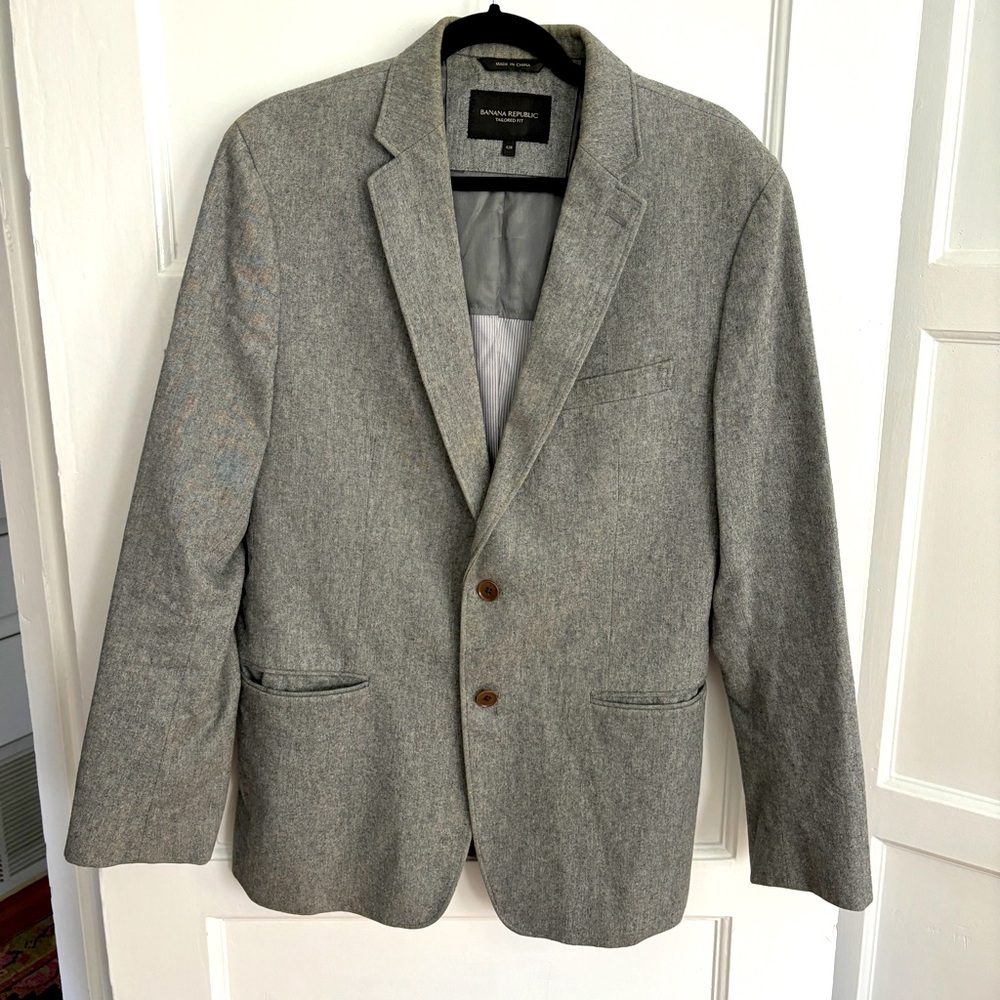 Banana Republic Men’s Gray Wool Blazer
